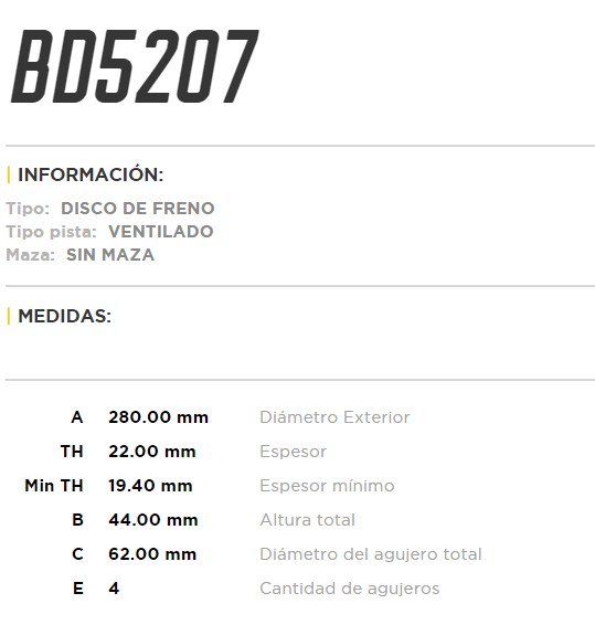 FREMAX DISCO FRENO KIA RIO (LLANTA 15) 11/ D V  