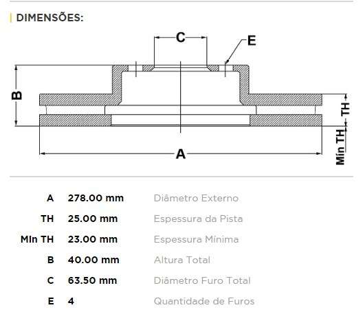 FREMAX DISCO FRENO ECOSPORT 2012> 4X2/4X4  