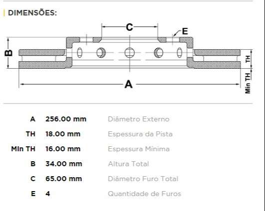 FREMAX DISCO FRENO GOL 1.6 8V 2008