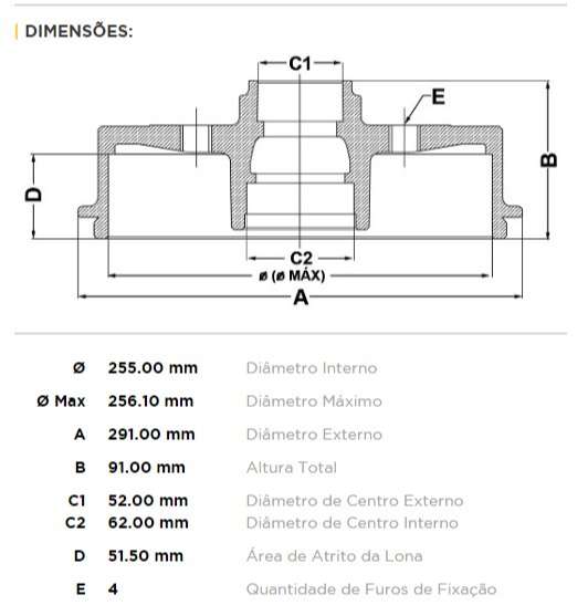 FREMAX CAMPANA FRENO TRAFIC TC  