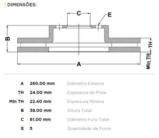 FREMAX DISCO FRENO DODGE CARAVAN 93/97 DV  