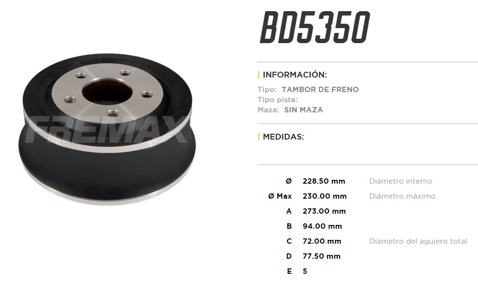 FREMAX CAMPANA FRENO JEEP GRAN CHEROKEE T  