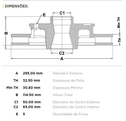FREMAX DISCO FRENO DODGE RAM 94/99 DV  