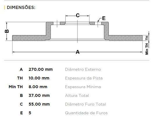 FREMAX DISCO FRENO COROLLA 1.8 2007>TS-S