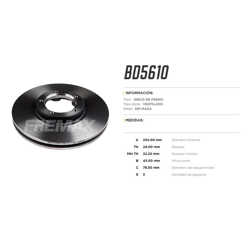 FREMAX DISCO FRENO TRANSIT 14'' 1996>DV  