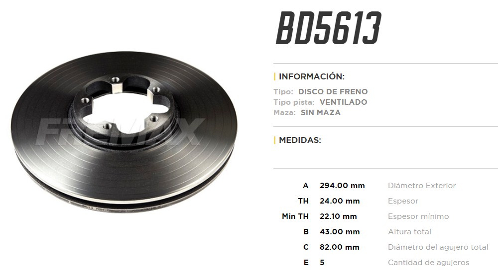 FREMAX DISCO FRENO TRANSIT L 01<DV  