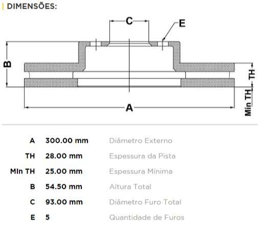 FREMAX DISCO FRENO TRANSIT 2.4 2009> D  