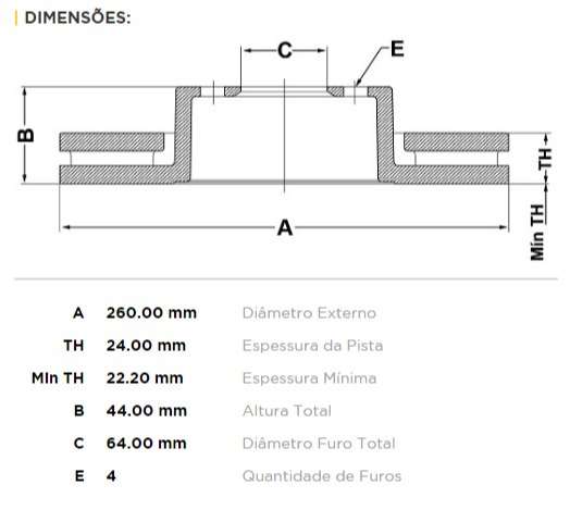FREMAX DISCO FRENO ESCORT 96/99 DV  