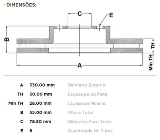 FREMAX DISCO FRENO CHEVROLET AVALANCHE DV