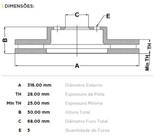 FREMAX DISCO FRENO VOLVO XC90 3.2/4.4 16''  