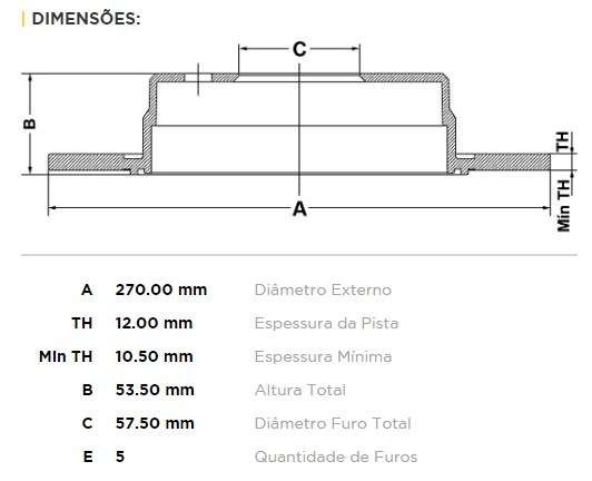 FREMAX DISCO FRENO PT CRUISER TS  