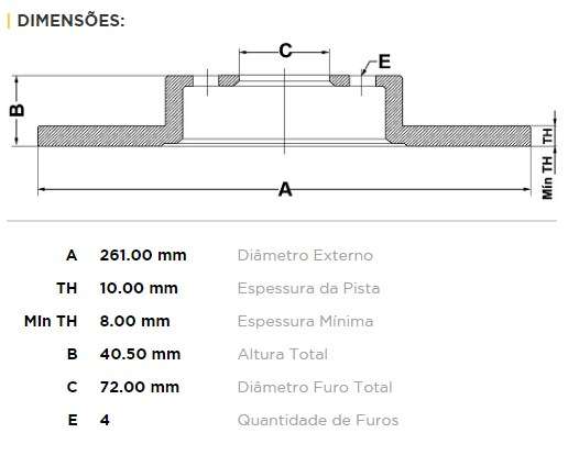 FREMAX DISCO FRENO KIA CAREN 1.8 16V TS  