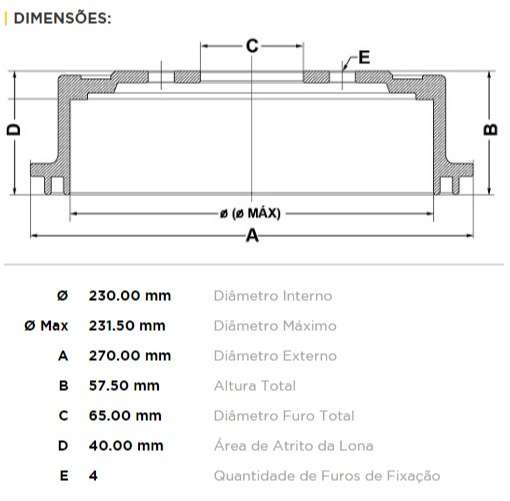 FREMAX CAMPANA FRENO SAVEIRO 1.6 8V 08>  