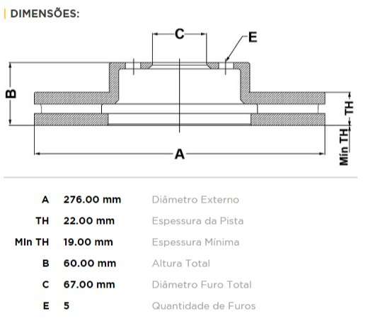 FREMAX DISCO FRENO M-BENZ VITO 96> DV  