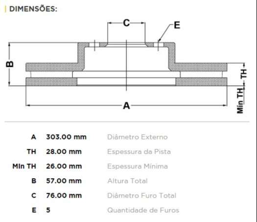 FREMAX DISCO FRENO AMAROK 2.0 TDI