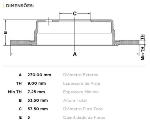 FREMAX DISCO FRENO DODGE NEON/STRATUS TS  