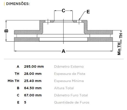 FREMAX DISCO FRENO M-BENZ CLASE C 07> D V  