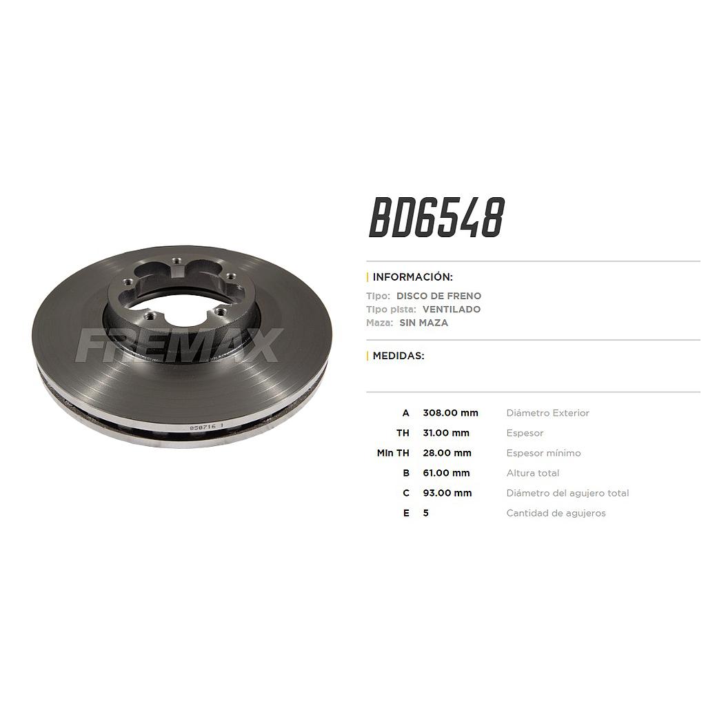 FREMAX DISCO FRENO TRANSIT 350 HD 15/ D V  