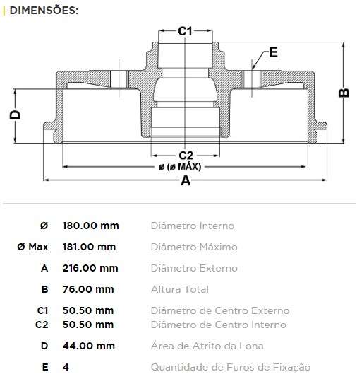 FREMAX CAMPANA FRENO FORD FIESTA KA COURIER C/MAZA C/T