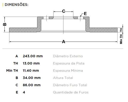 FREMAX DISCO FRENO MITSUBISHI COLT/LANC DS  
