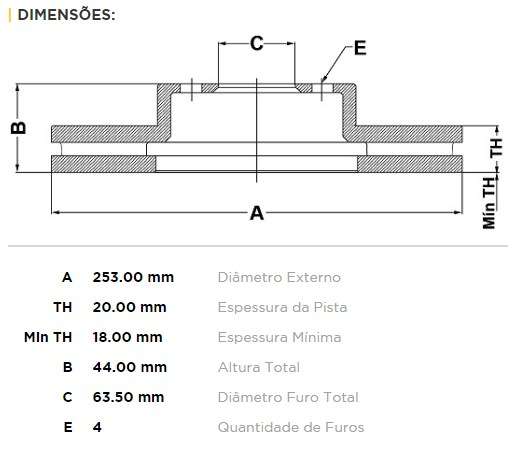 FREMAX DISCO FRENO MONDEO/CONTOUR TV  