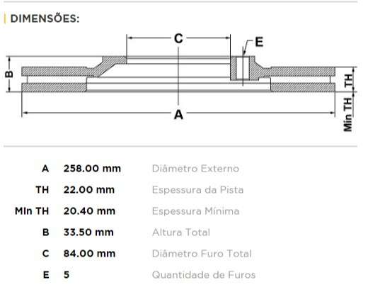 FREMAX DISCO FRENO MITSUBISHI L300 87> DV  