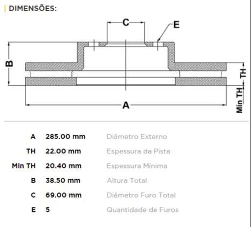 FREMAX DISCO FRENO MITSUBISHI MONTERO DV  
