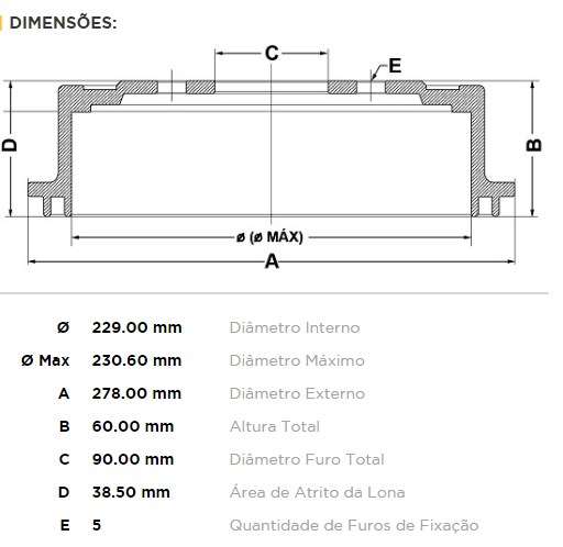 FREMAX CAMPANA FRENO MITSUBISHI MONTERO 91>T  