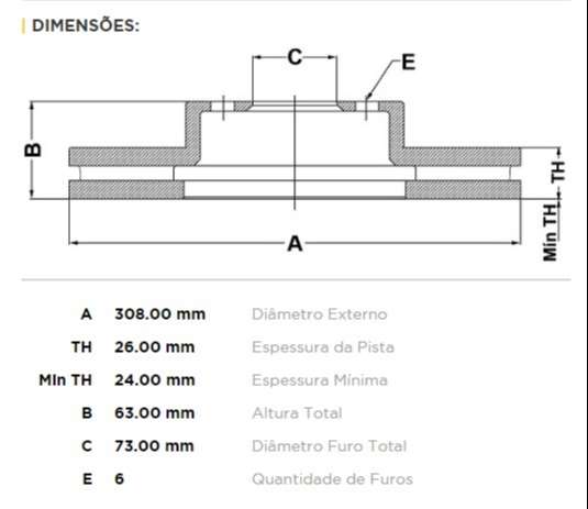 FREMAX DISCO FRENO DODGE DAKOTA 03/04 DV  