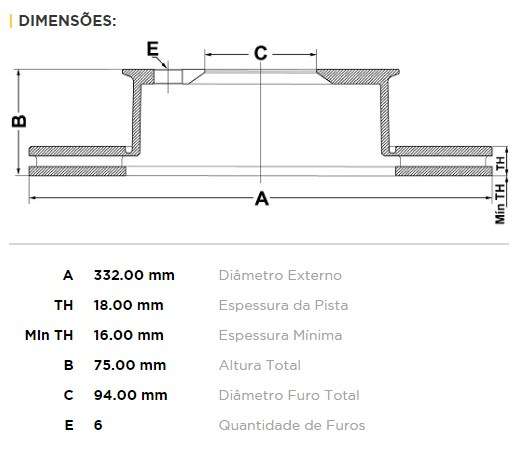 FREMAX DISCO FRENO MITSUBISHI MONTERO/PAJERO  