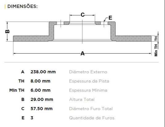 FREMAX DISCO FRENO CITROEN AX / SAXO DS  