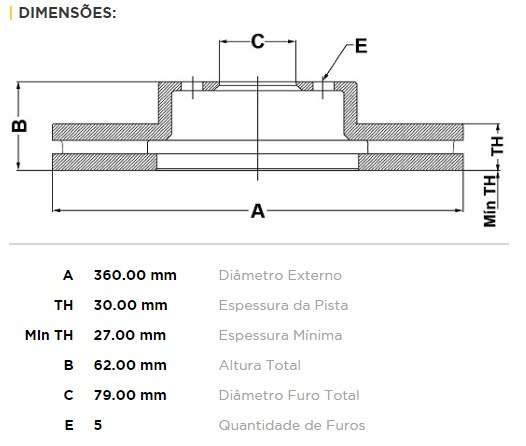 FREMAX DISCO FRENO LAND ROVER DISCOVERY 3 4.4 DISCOVERY 4 2.7 3.0 ROVER LR4 2010/15  R RANGE ROVER SPORT 3.6 5.0 2010 DELANTERO VENTILADO