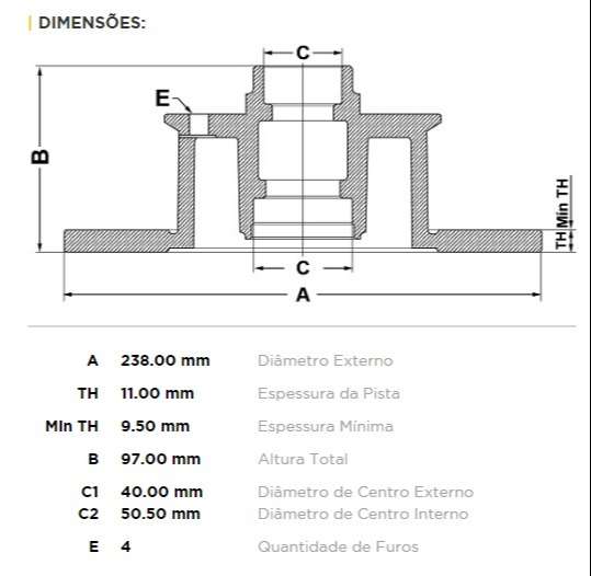 FREMAX DISCO FRENO CHEVETE/CHEVY 500 DS
