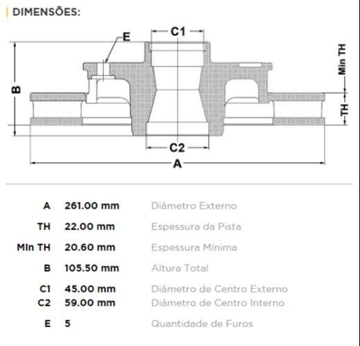 FREMAX DISCO FRENO RANGER DV  