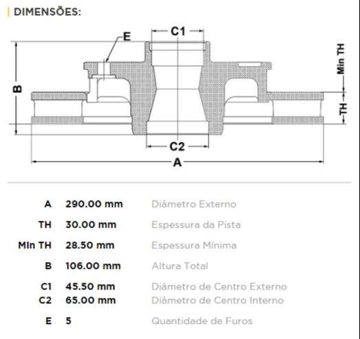 FREMAX DISCO FRENO F-100 <93 DV  