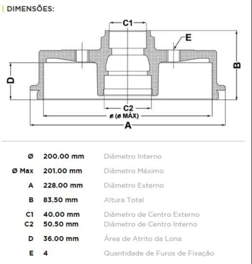 FREMAX CAMPANA FRENO AGILE 1.4 8V  