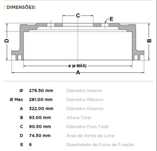 FREMAX CAMPANA FRENO CHEVROLET D 20 / S 10 / BLAZER T