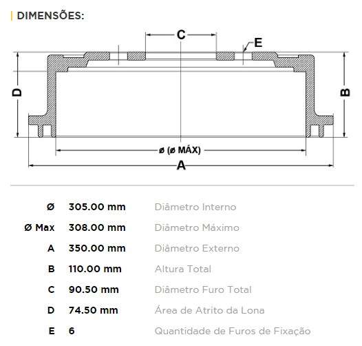 FREMAX CAMPANA FRENO CHEVROLET D20 92> T