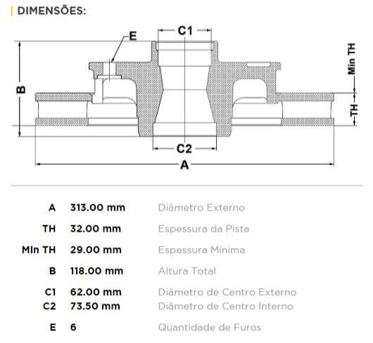 FREMAX DISCO FRENO CHEVROLET SILVERADO 99> DV