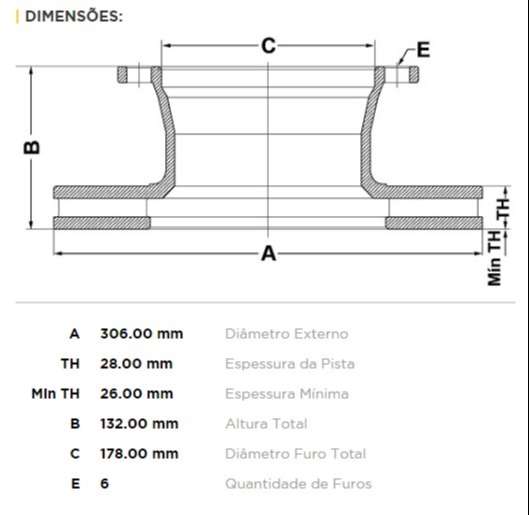 FREMAX DISCO FRENO IVECO DAILY 70C16 TRASERO 2006>  