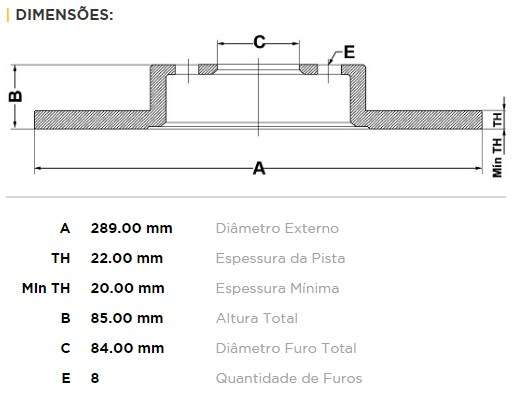 FREMAX DISCO FRENO IVECO DAILY 96/99 TS  