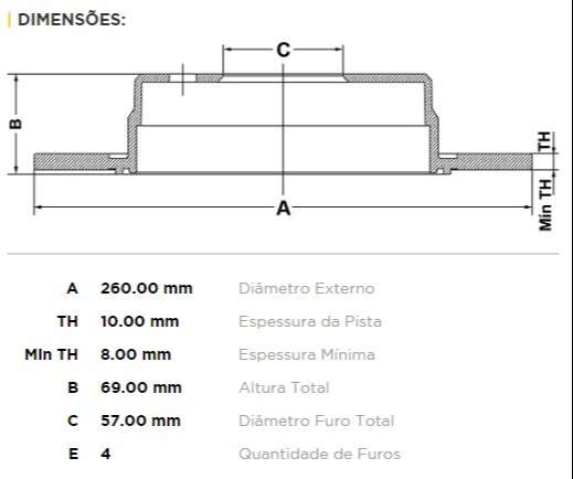 FREMAX DISCO FRENO MERIVA / VECTRA TRASERO