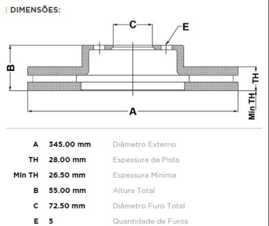 FREMAX DISCO FRENO CHRYSLER 300C  