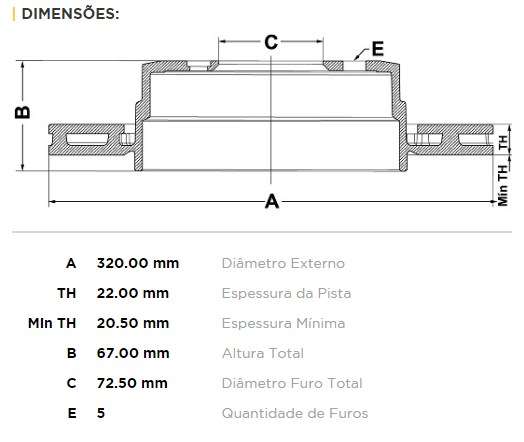 FREMAX DISCO FRENO CHRYSLER 300C 5.7  