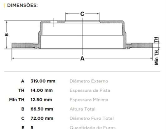 FREMAX DISCO FRENO JEEP GRAN CHEROKEE TS  