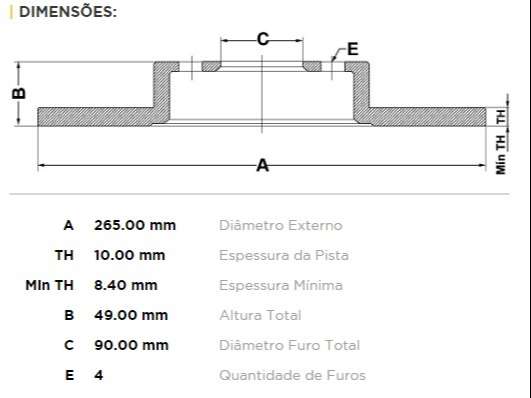 FREMAX DISCO FRENO MITSUBISHI COLT/LANC TC  