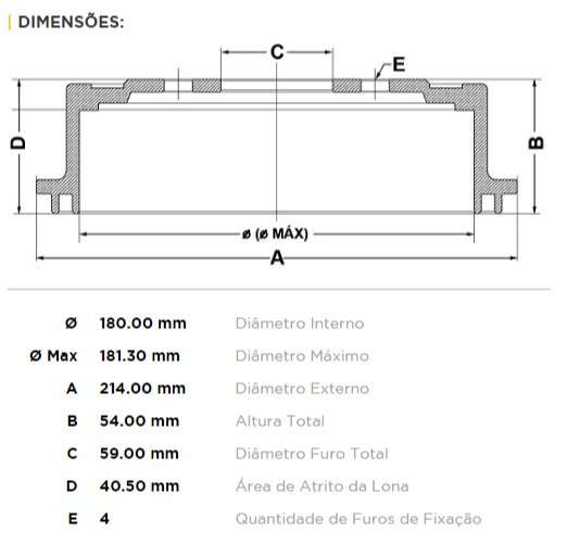 FREMAX CAMPANA FRENO PUNTO/TEMPRA/TIPO