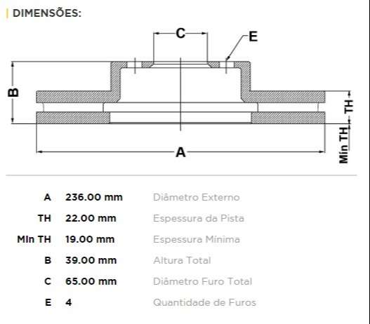 FREMAX DISCO FRENO VW UP 1.0 2014> DEL