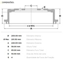 [9615.0334] FREMAX CAMPANA FRENO VW POLO UP SEAT ARO SA/CORDOBA