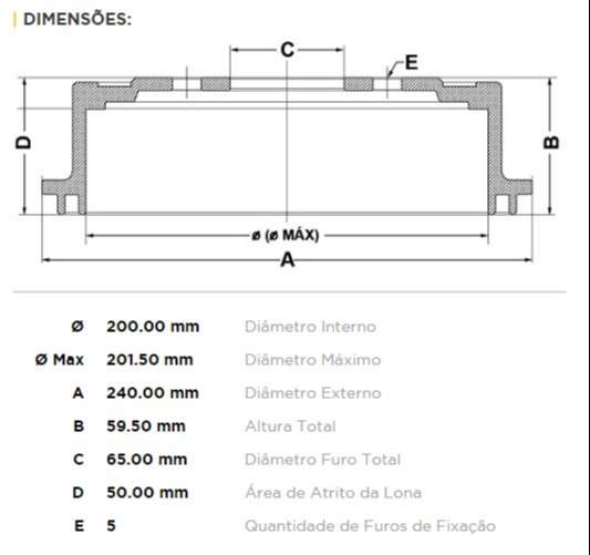 FREMAX CAMPANA FRENO VW FOX 1.6 04/ SURAN 06/